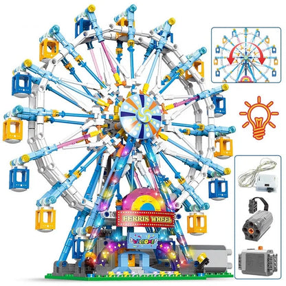 Xingbao MOC Motorized Building Block Set: Rotating Ferris Wheel, Model XB18023