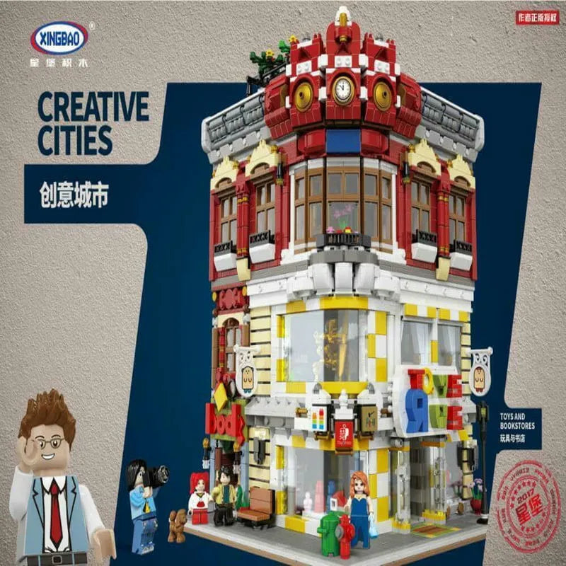 Xingbao MOC Building Block Set: and Bookstore Shop, Model XB01006