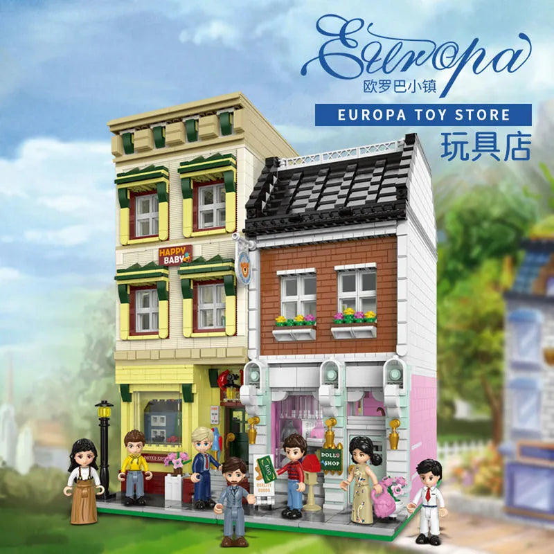 Xingbao MOC Building Block Set: Europa City Store, Model XB01010