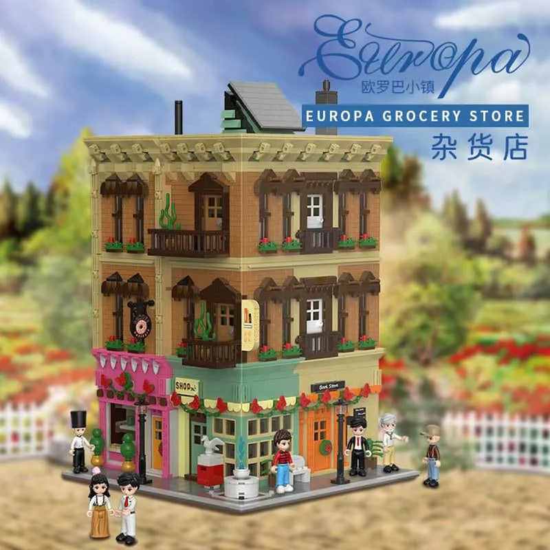 Xingbao MOC Building Block Set: Experts Europa City Grocery Store