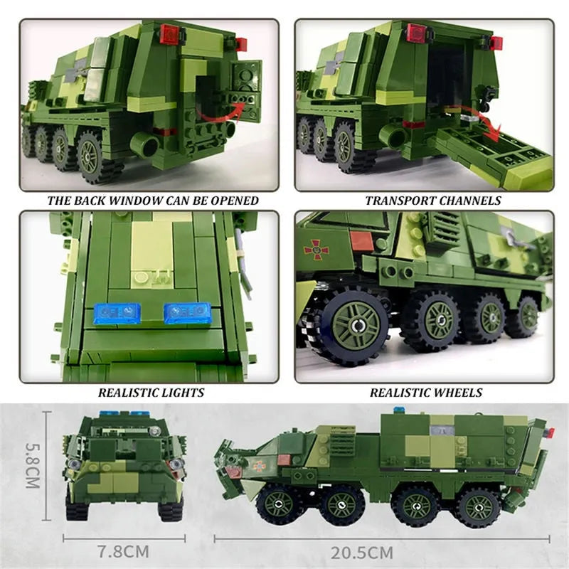 Xingbao MOC Building Block Set: Armored Medical Off-Road Car, Model XB06800