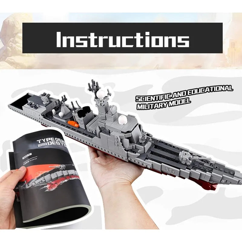 Xingbao MOC Building Block Set: Guided Missiles Destroyer Warship, Model XB06028