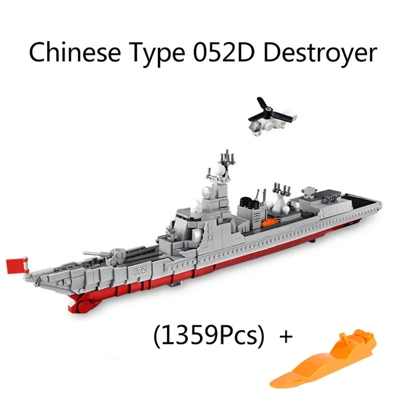 Xingbao MOC Building Block Set: Guided Missiles Destroyer Warship, Model XB06028