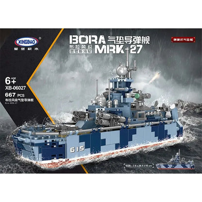 Xingbao MOC Building Block Set: WW2 Bora Missiles Gunboat Vessel, Model XB06027