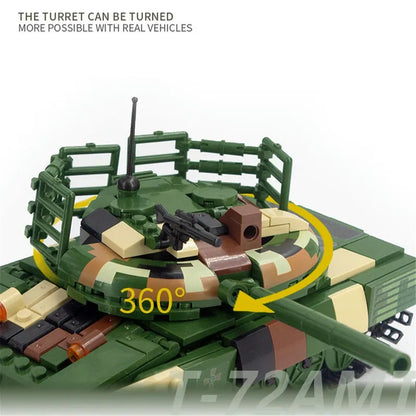 Xingbao MOC Building Block Set: WW2 T72 Main Battle Tank, Model XB06802