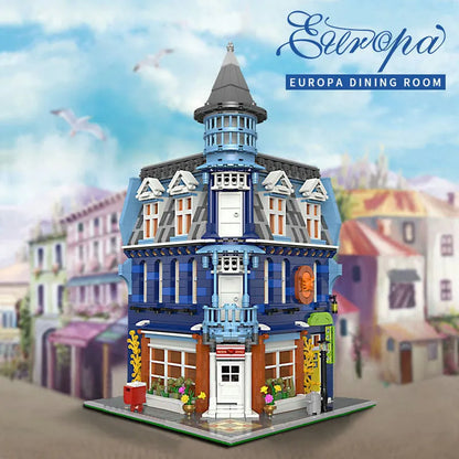 Xingbao MOC Building Block Set: Street City Expert Europa Dining Room, Model XB01007