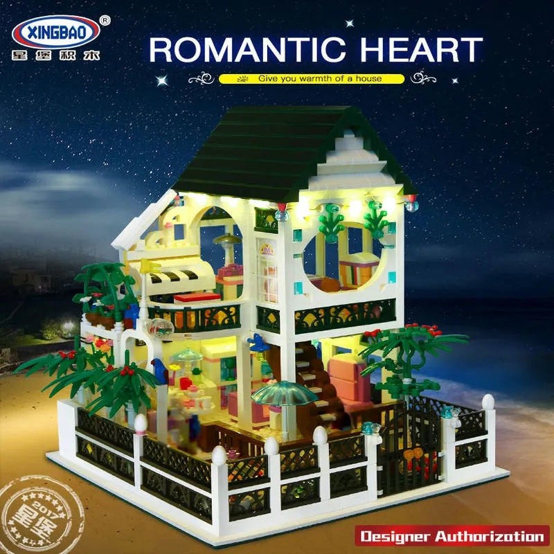 Xingbao MOC Building Block Set: Street Expert City Romantic House, Model XB01202