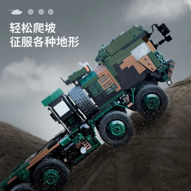 Xingbao MOC Building Block Set: WW2 Military Tank Transporter Vehicle, Model XB06046