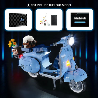 YEBRICKS LED Light Kit for 10298 Vespa 125 (Lights Only), Model L-10298