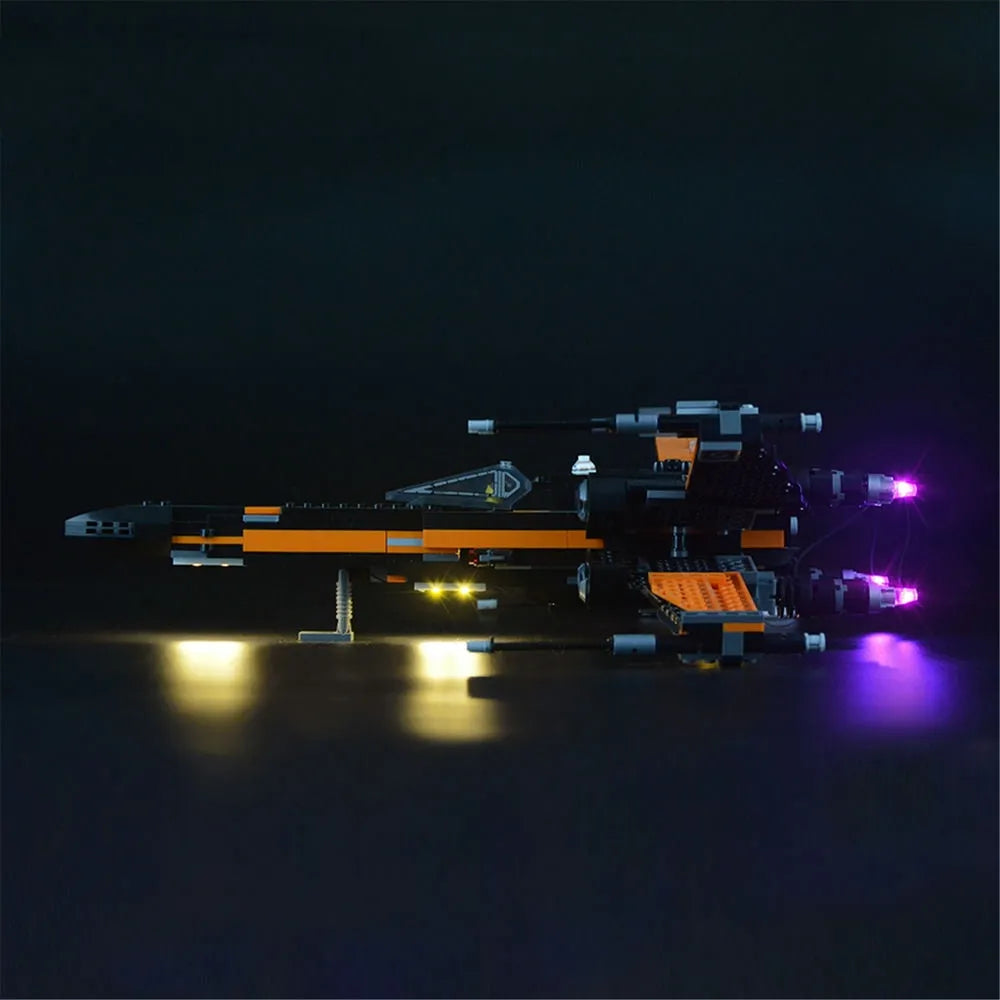 YEBRICKS LED Light Kit for 75102 Poe X-Wing Fighter (Lights Only), Model L-75102