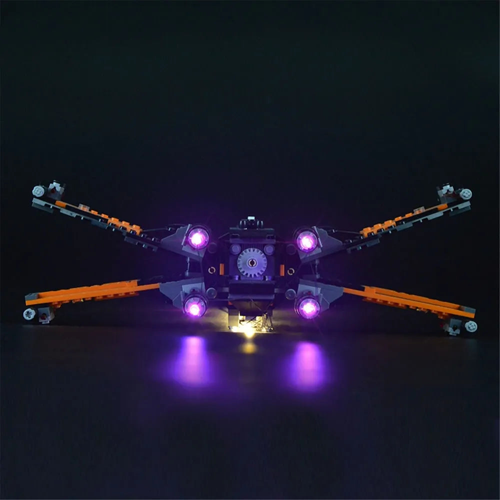 YEBRICKS LED Light Kit for 75102 Poe X-Wing Fighter (Lights Only), Model L-75102