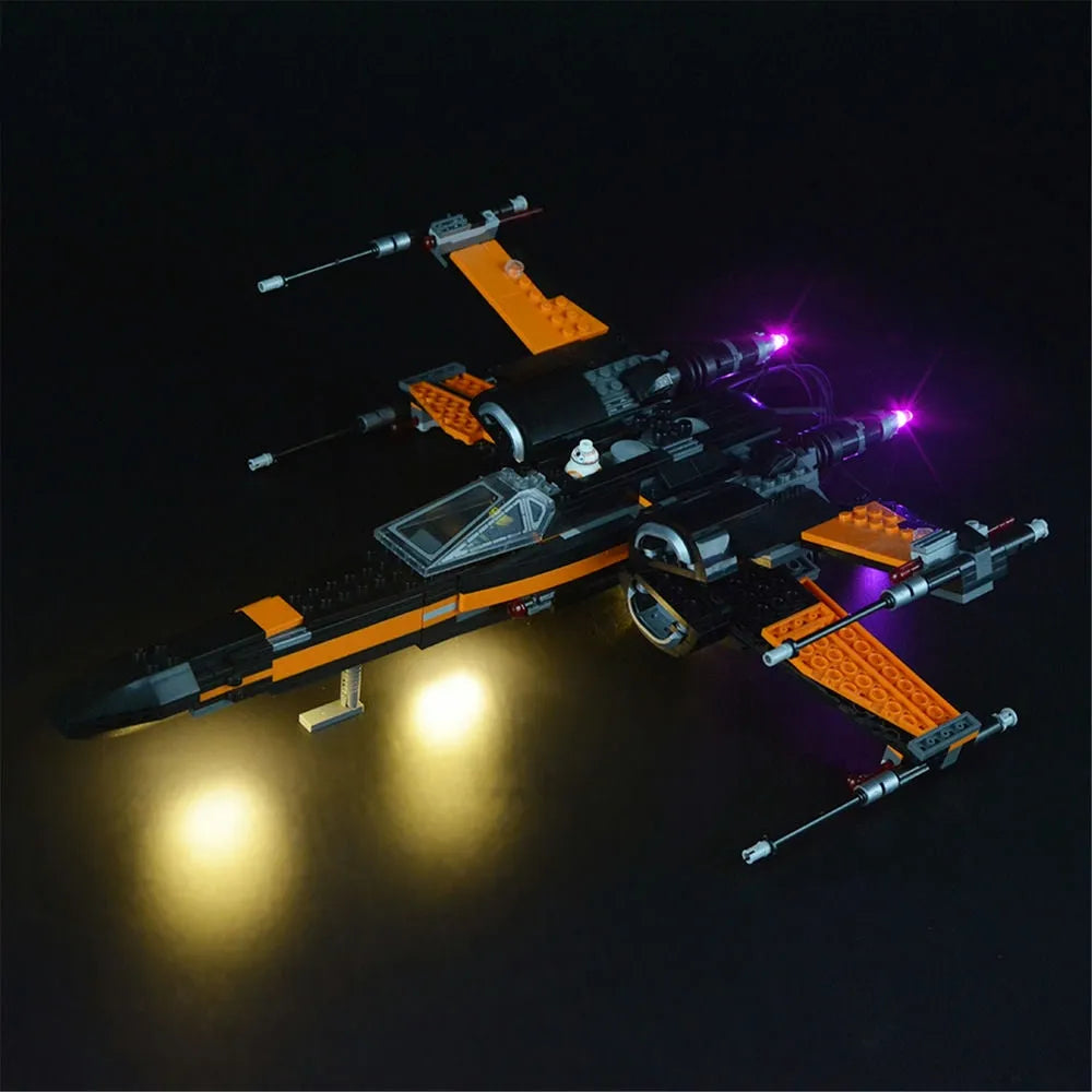 YEBRICKS LED Light Kit for 75102 Poe X-Wing Fighter (Lights Only), Model L-75102