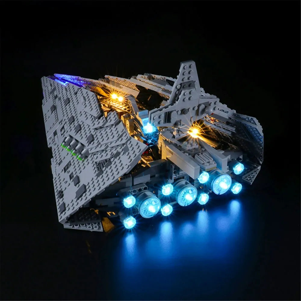 YEBRICKS LED Light Kit for 75190 First Order Star Destroyer (Lights Only), Model L-75190