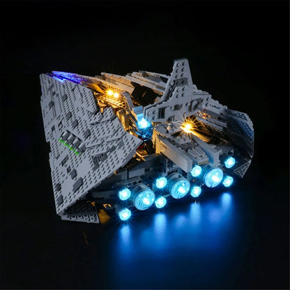 YEBRICKS LED Light Kit for 75190 First Order Star Destroyer (Lights Only), Model L-75190