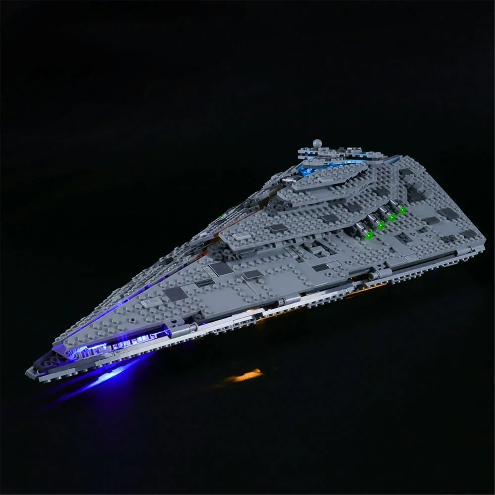 YEBRICKS LED Light Kit for 75190 First Order Star Destroyer (Lights Only), Model L-75190