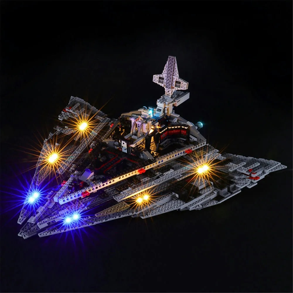 YEBRICKS LED Light Kit for 75190 First Order Star Destroyer (Lights Only), Model L-75190