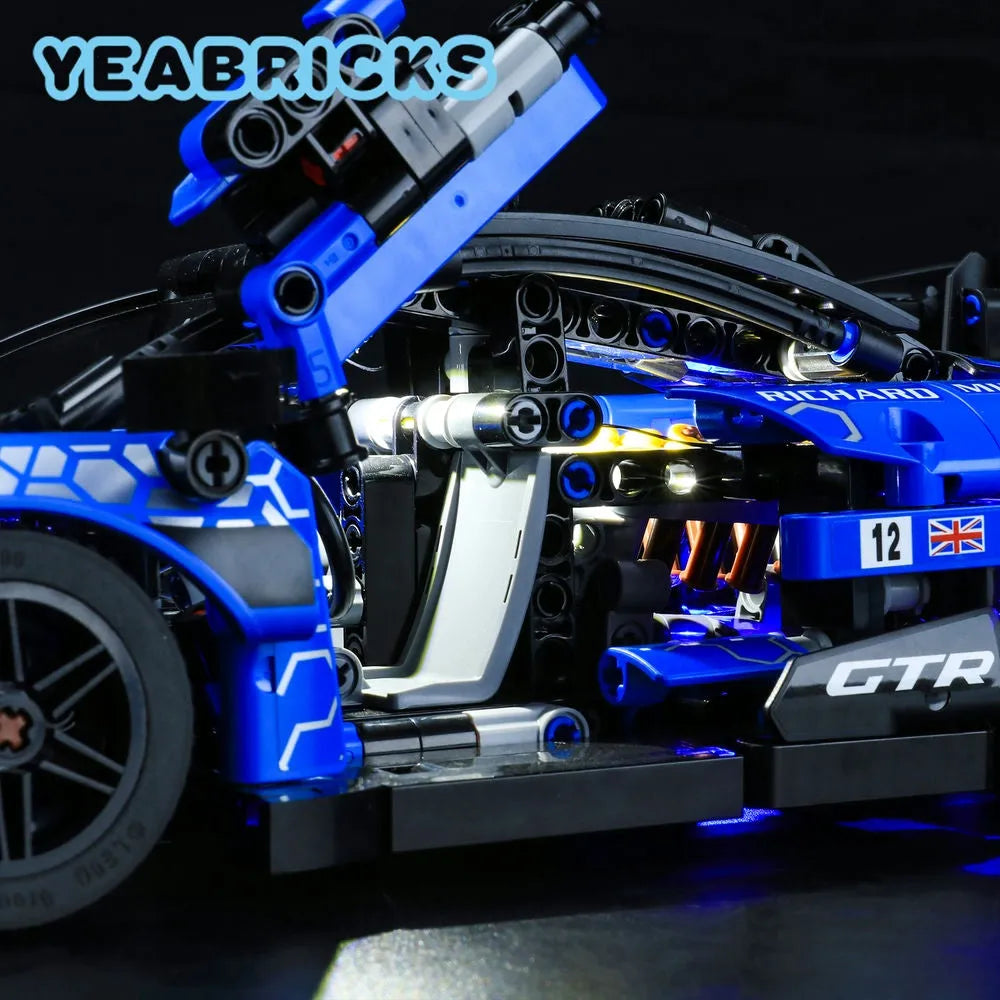YEBRICKS LED Light Kit for 42123 McLaren Senna GTR (Lights Only), Model L-42123
