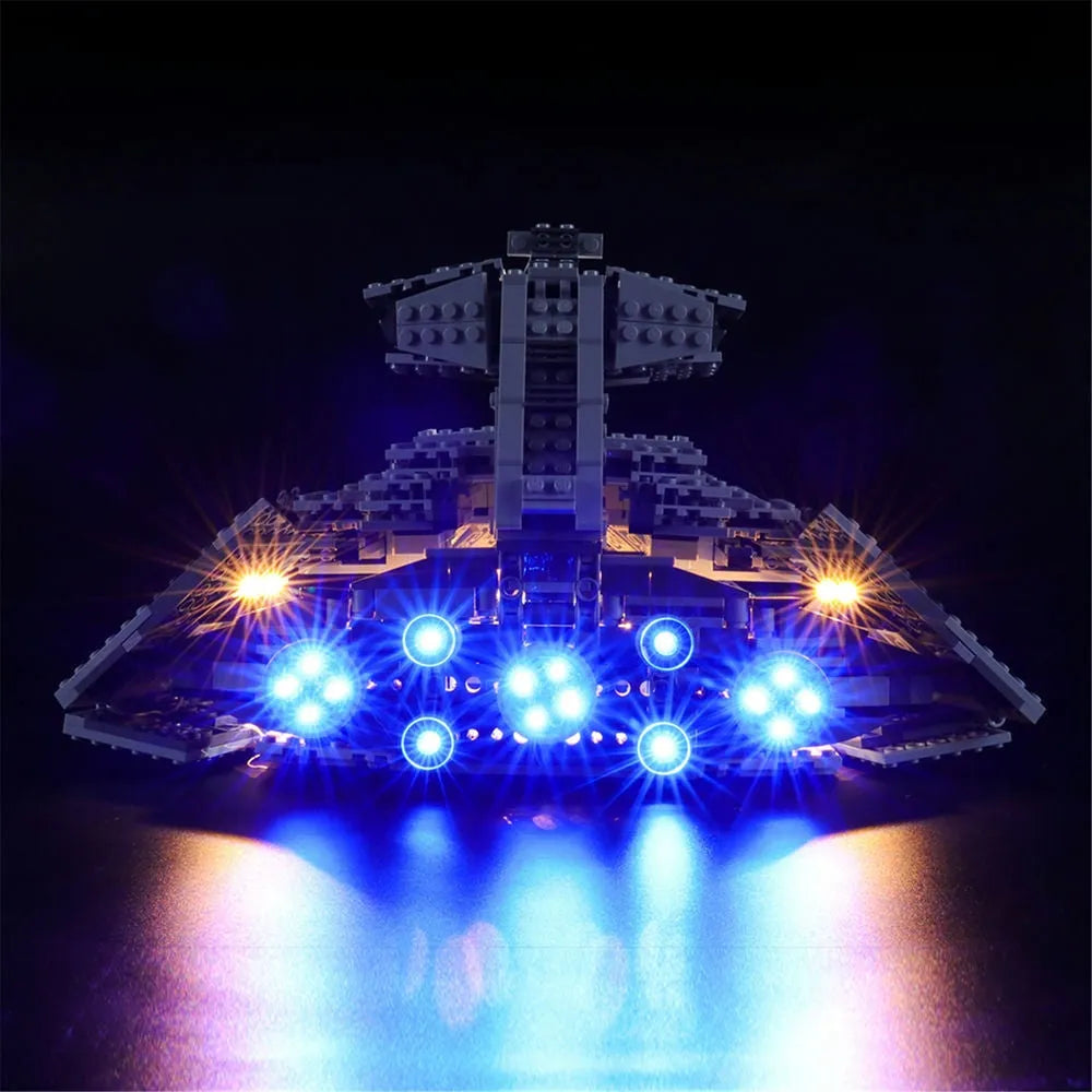 YEBRICKS LED Light Kit for 75055 The Imperial Star Destroyer (Lights Only), Model L-75055