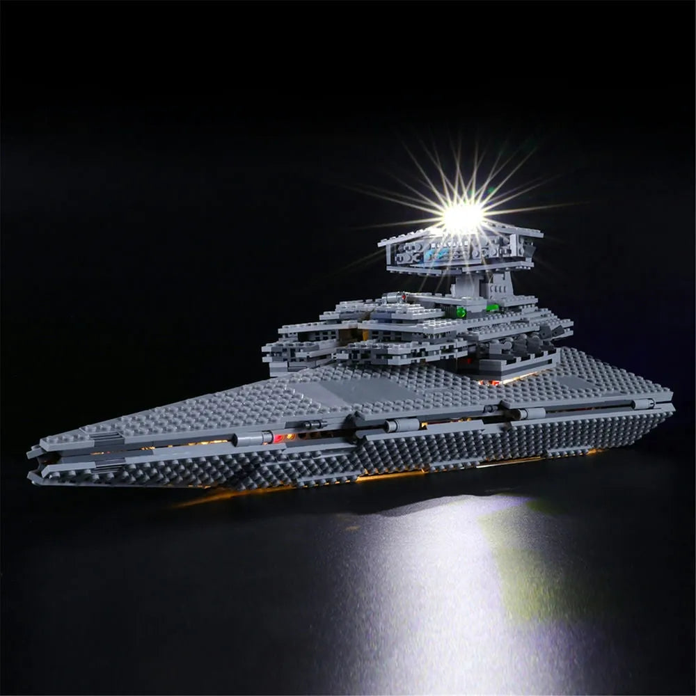 YEBRICKS LED Light Kit for 75055 The Imperial Star Destroyer (Lights Only), Model L-75055