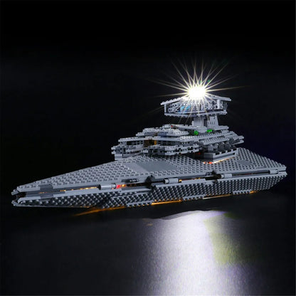YEBRICKS LED Light Kit for 75055 The Imperial Star Destroyer (Lights Only), Model L-75055