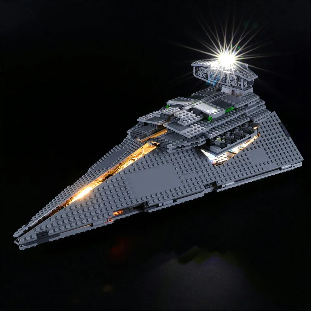 YEBRICKS LED Light Kit for 75055 The Imperial Star Destroyer (Lights Only), Model L-75055