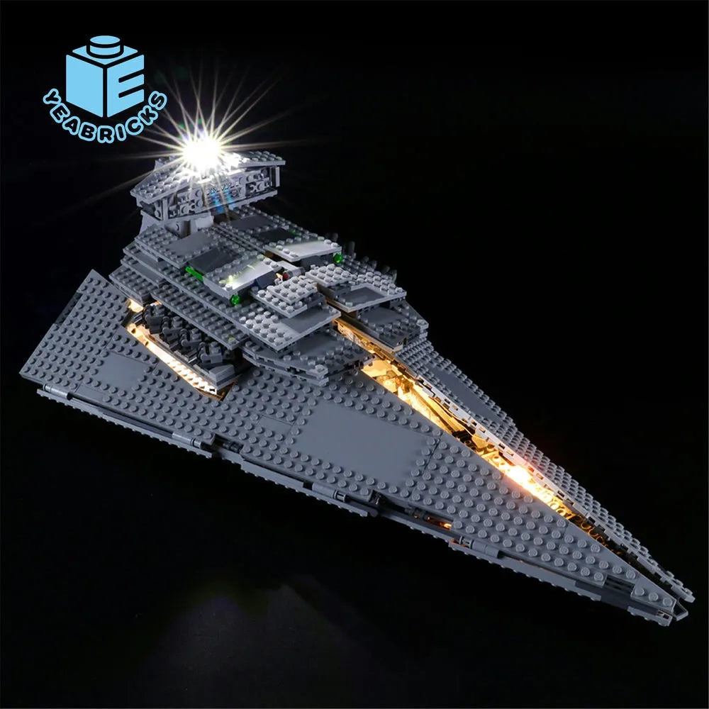 YEBRICKS LED Light Kit for 75055 The Imperial Star Destroyer (Lights Only), Model L-75055