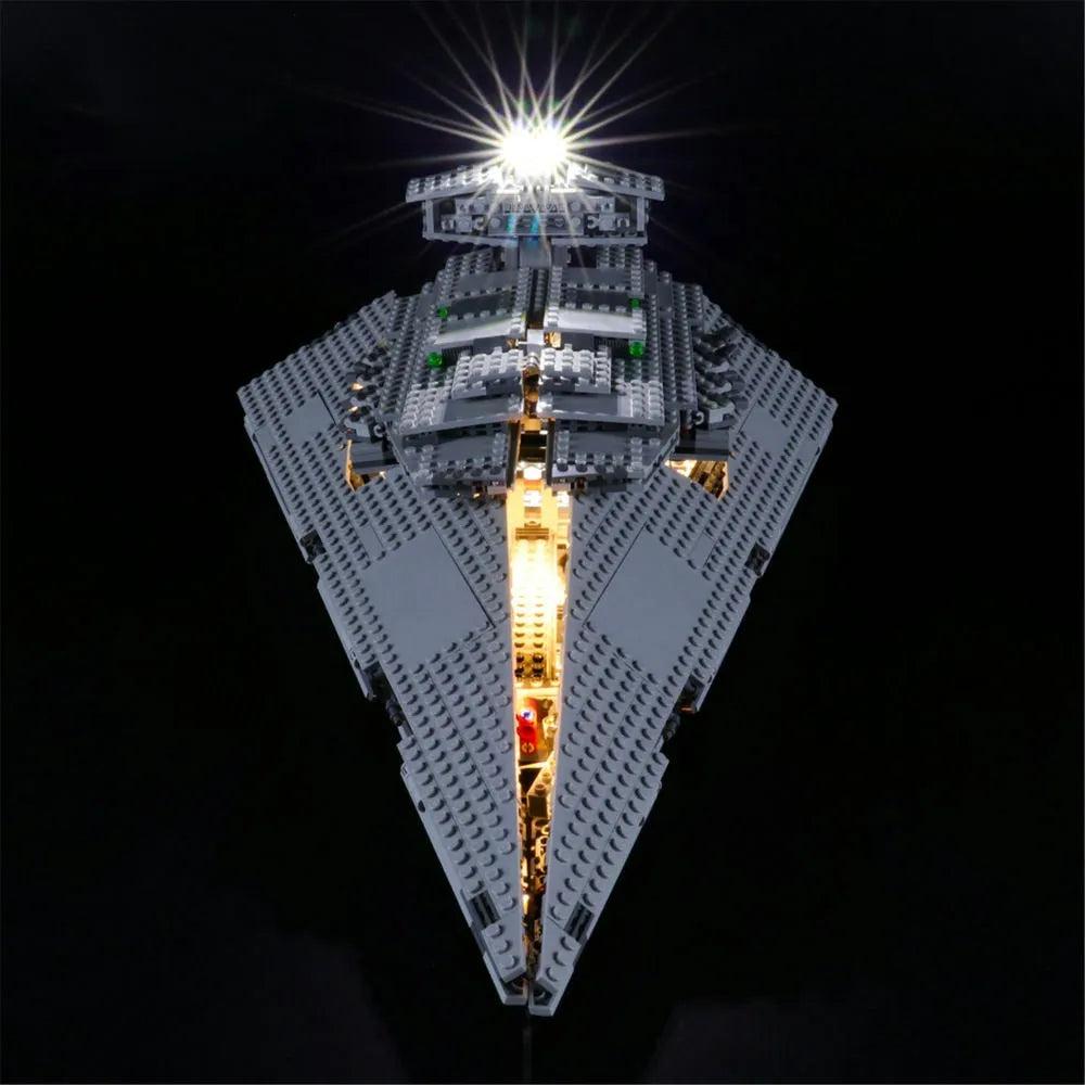 YEBRICKS LED Light Kit for 75055 The Imperial Star Destroyer (Lights Only), Model L-75055