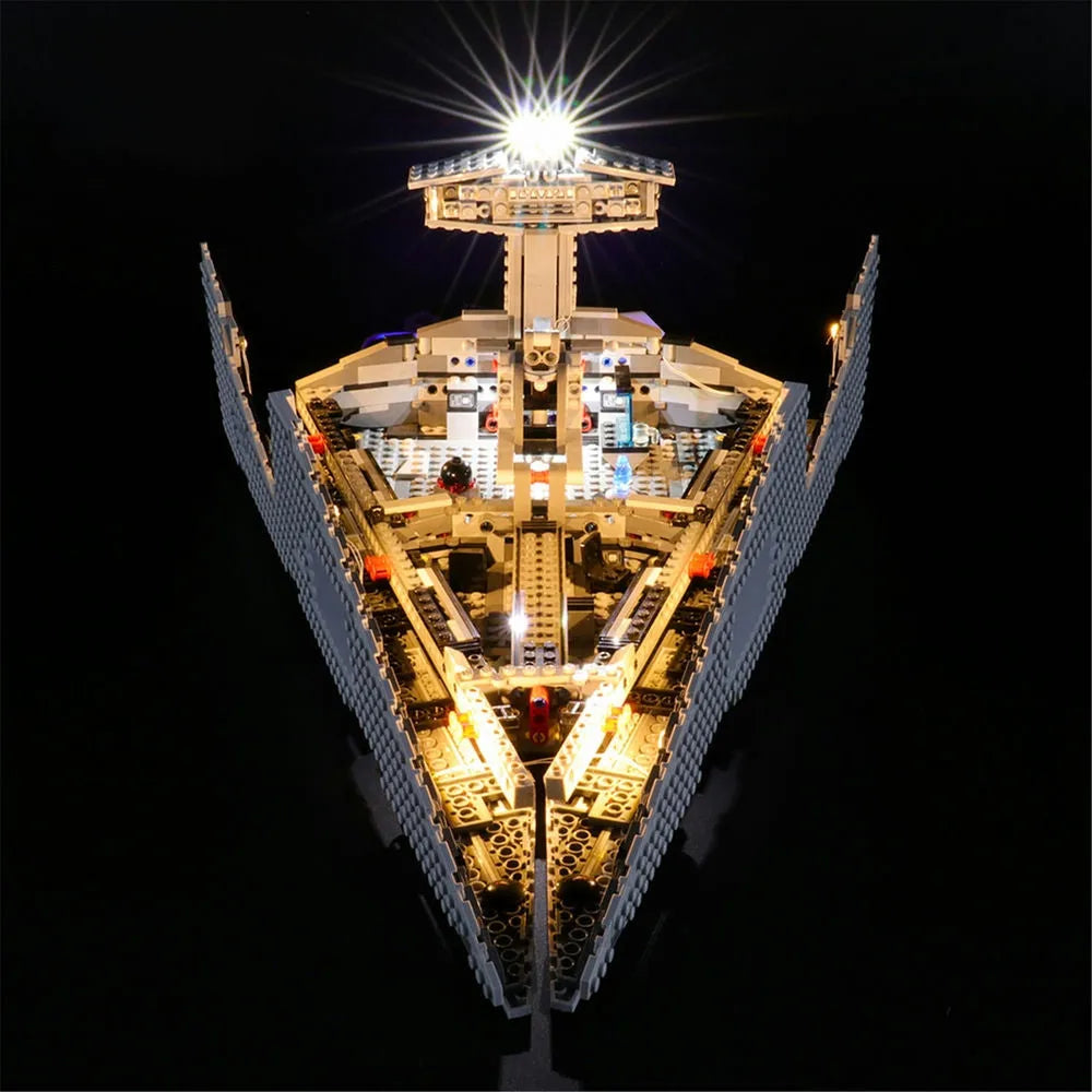 YEBRICKS LED Light Kit for 75055 The Imperial Star Destroyer (Lights Only), Model L-75055