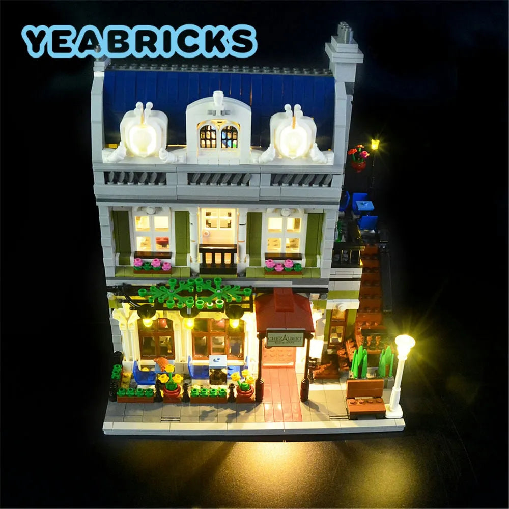 YEBRICKS LED Light Kit for 10243 The Parisian Restaurant (Lights Only), Model L-10243