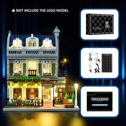 YEBRICKS LED Light Kit for 10243 The Parisian Restaurant (Lights Only), Model L-10243
