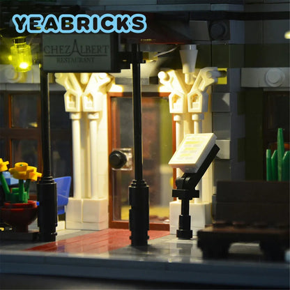 YEBRICKS LED Light Kit for 10243 The Parisian Restaurant (Lights Only), Model L-10243