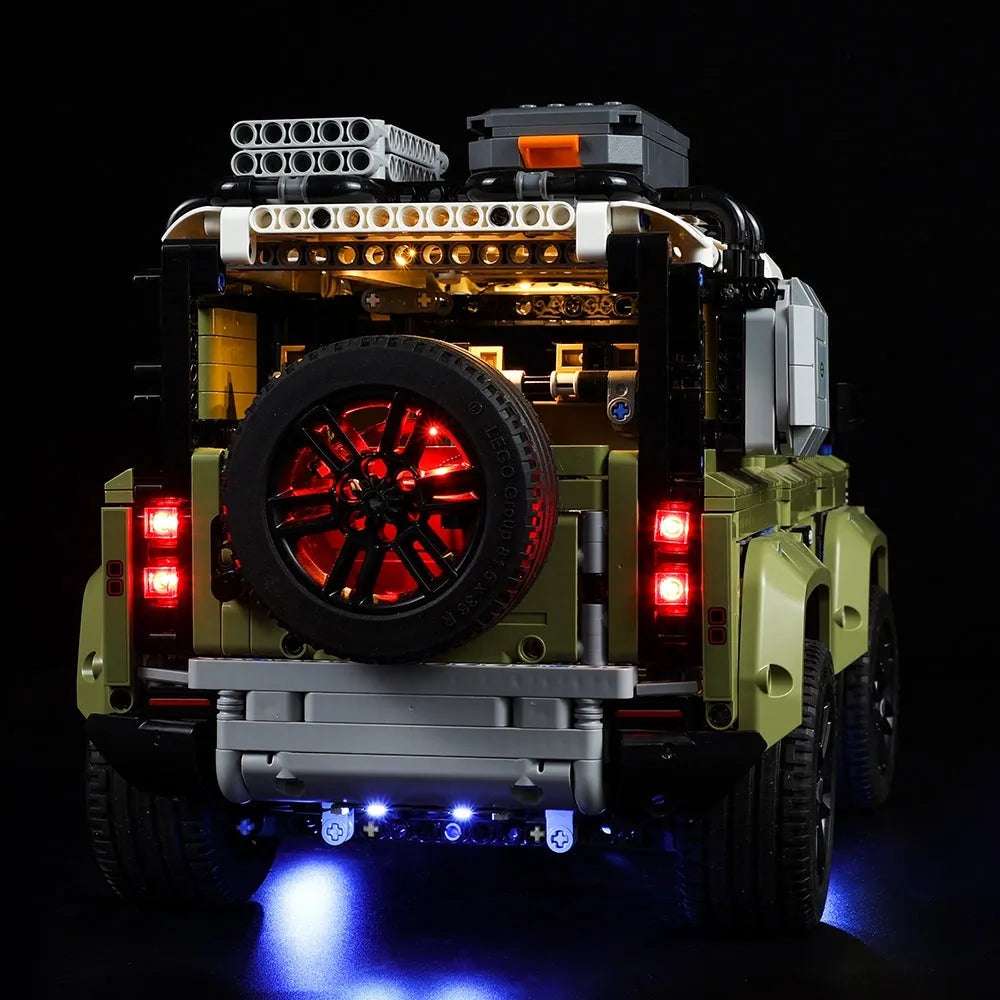 YEBRICKS LED Light Kit for 42110 Technic Defender Car (Lights Only), Model L-42110