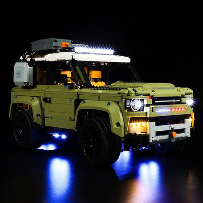 YEBRICKS LED Light Kit for 42110 Technic Defender Car (Lights Only), Model L-42110