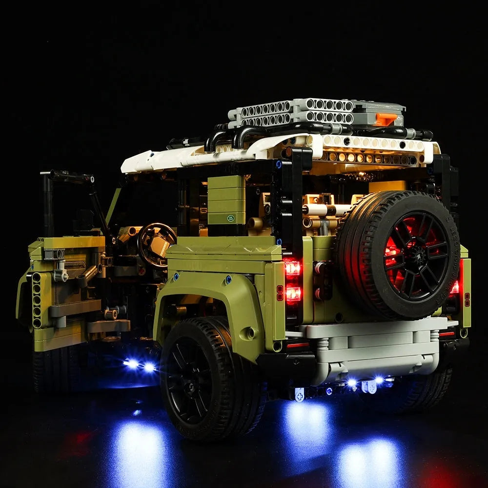 YEBRICKS LED Light Kit for 42110 Technic Defender Car (Lights Only), Model L-42110