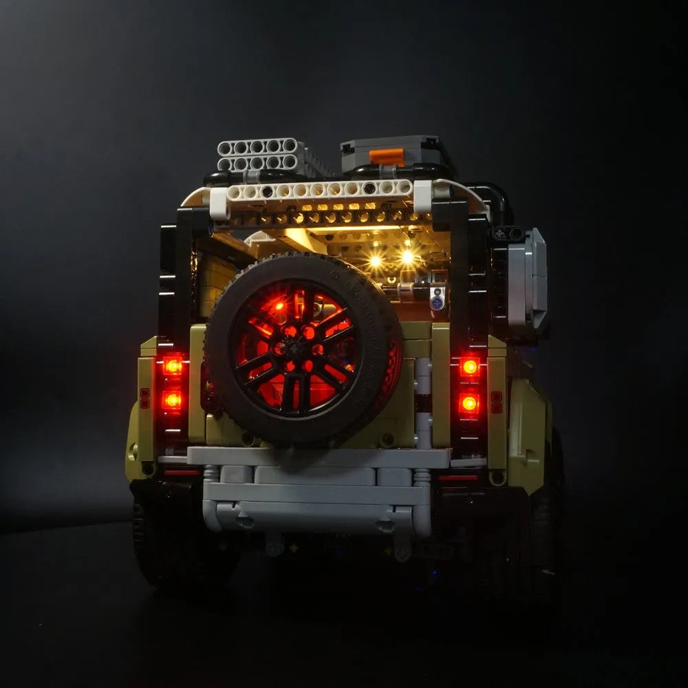 YEBRICKS LED Light Kit for 42110 Technic Defender Car (Lights Only), Model L-42110