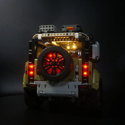 YEBRICKS LED Light Kit for 42110 Technic Defender Car (Lights Only), Model L-42110