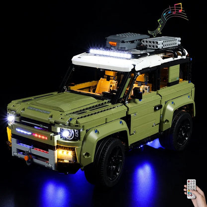 YEBRICKS LED Light Kit for 42110 Technic Defender Car (Lights Only), Model L-42110