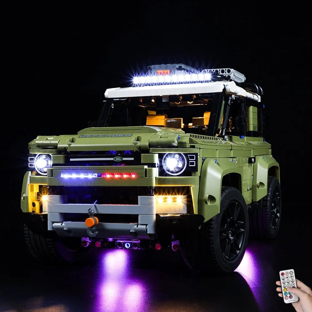 YEBRICKS LED Light Kit for 42110 Technic Defender Car (Lights Only), Model L-42110