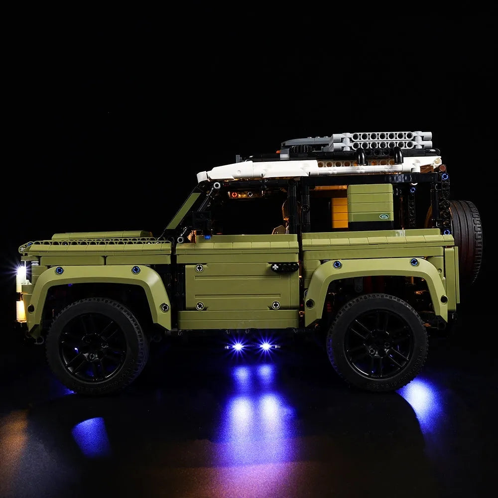 YEBRICKS LED Light Kit for 42110 Technic Defender Car (Lights Only), Model L-42110