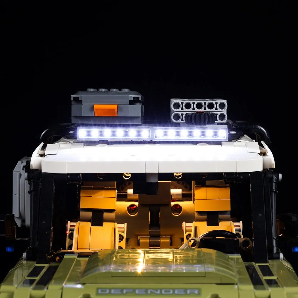 YEBRICKS LED Light Kit for 42110 Technic Defender Car (Lights Only), Model L-42110