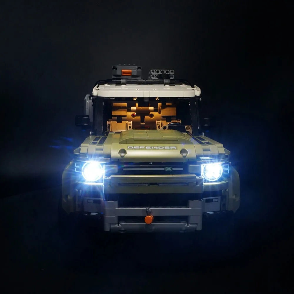 YEBRICKS LED Light Kit for 42110 Technic Defender Car (Lights Only), Model L-42110