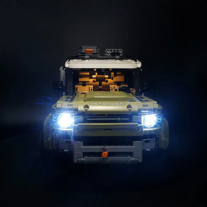 YEBRICKS LED Light Kit for 42110 Technic Defender Car (Lights Only), Model L-42110