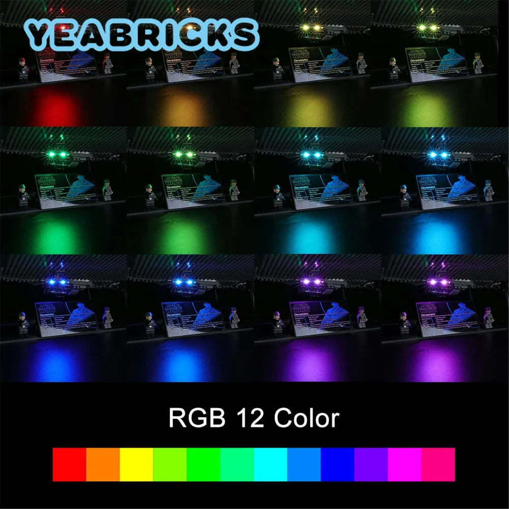 YEBRICKS LED Light Kit for 75252 Imperial Destroyer (Lights Only), Model L-75252