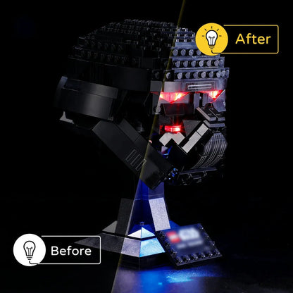 YEBRICKS LED Light Kit for 75343 Dark Trooper Helmet (Lights Only), Model L-75343