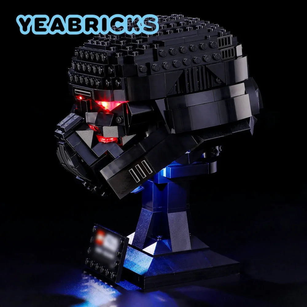 YEBRICKS LED Light Kit for 75343 Dark Trooper Helmet (Lights Only), Model L-75343