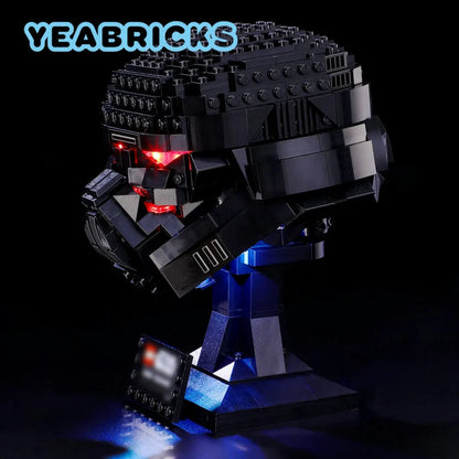 YEBRICKS LED Light Kit for 75343 Dark Trooper Helmet (Lights Only), Model L-75343
