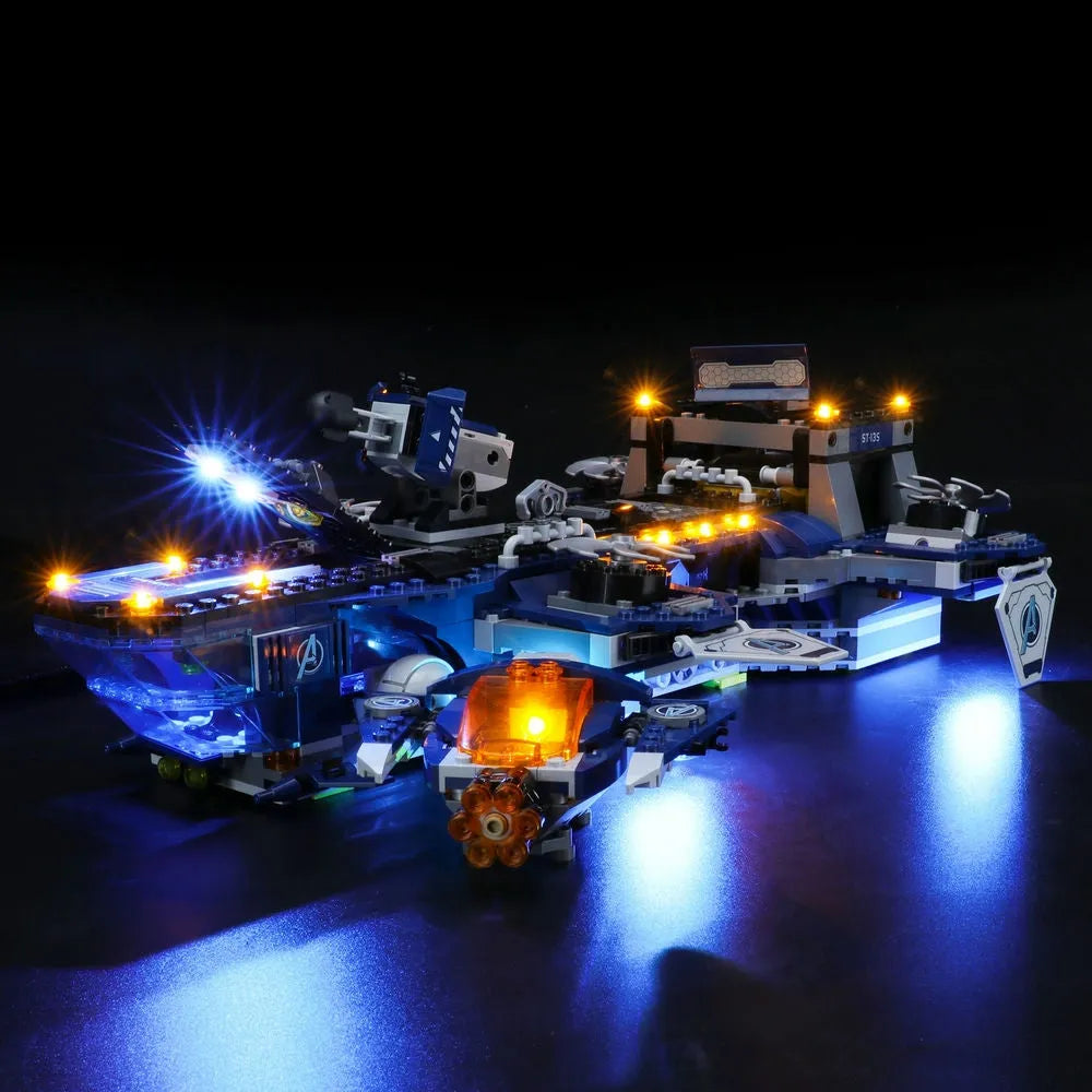 YEBRICKS LED Light Kit for 76153 Avengers Helicarrier (Lights Only), Model L-76153