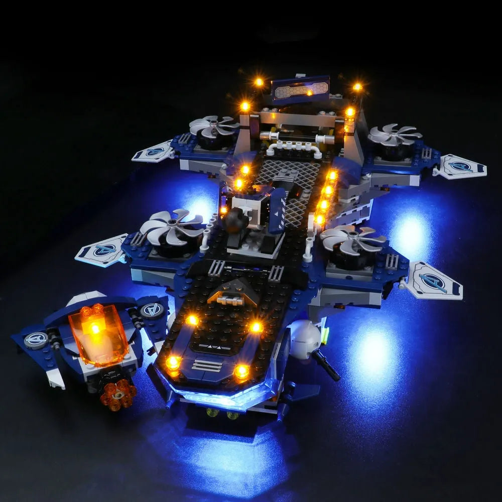 YEBRICKS LED Light Kit for 76153 Avengers Helicarrier (Lights Only), Model L-76153