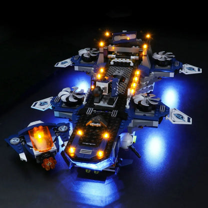 YEBRICKS LED Light Kit for 76153 Avengers Helicarrier (Lights Only), Model L-76153
