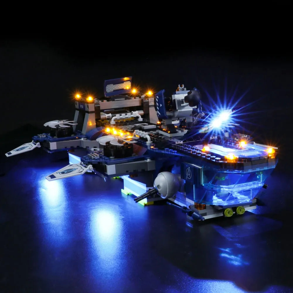 YEBRICKS LED Light Kit for 76153 Avengers Helicarrier (Lights Only), Model L-76153
